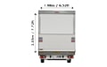 Luton Van z Pomocnikiem w Londynie - Wymiary - Widok z tyłu