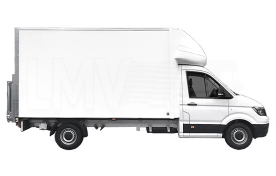 Luton Van z Pomocnikiem w Londynie - Widok z boku