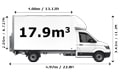 Luton Van z Pomocnikiem w Londynie - Wymiary - Widok z boku